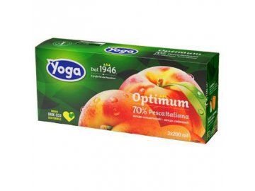 Yoga broskvový džus 3×200 ml (70 % ovoce)